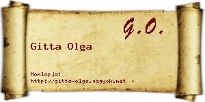Gitta Olga névjegykártya